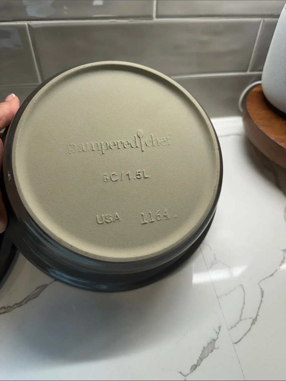 Pampered Chef Brown Covered Casserole with Lid